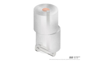 Spare Paper Holder 4604 showing artists impression of two toilet rolls