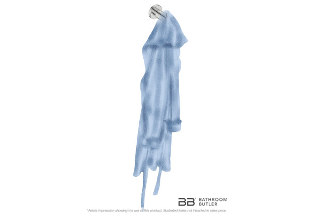 Single Robe Hook 8210 showing artists impression of a bath robe