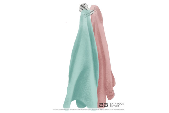 Double Robe Hook 8211 showing artists impression of two bath towels