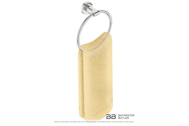 Towel Ring 8240 showing artists impression of a towel