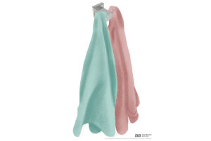 Double Robe Hook 8511 showing artists impression of two bath towels