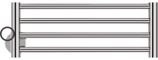 Dual Entry electrical connection for Bathroom Butler heated towel rails