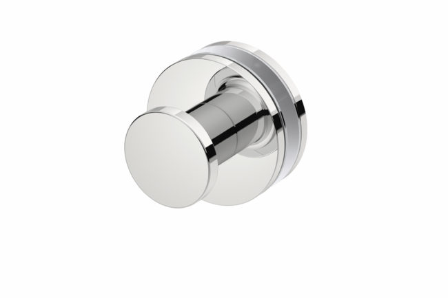 Glass Mounting 1006 front view Polished Stainless Steel