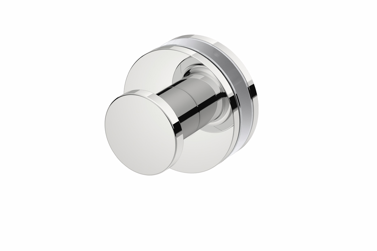 Glass Mounting 1006 front view Polished Stainless Steel