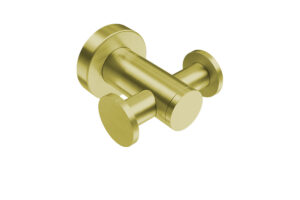 Double Robe Hook 4611 – Brushed Champagne Gold - Bathroom Butler bathroom