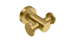 Double Robe Hook 4611 – Brushed Gold PVD - Bathroom Butler bathroom