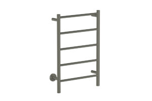 NATURAL 5 Bar 500mm Straight Heated Towel Rail with PTSelect Switch – Gunmetal PVD - Bathroom Butler bathroom