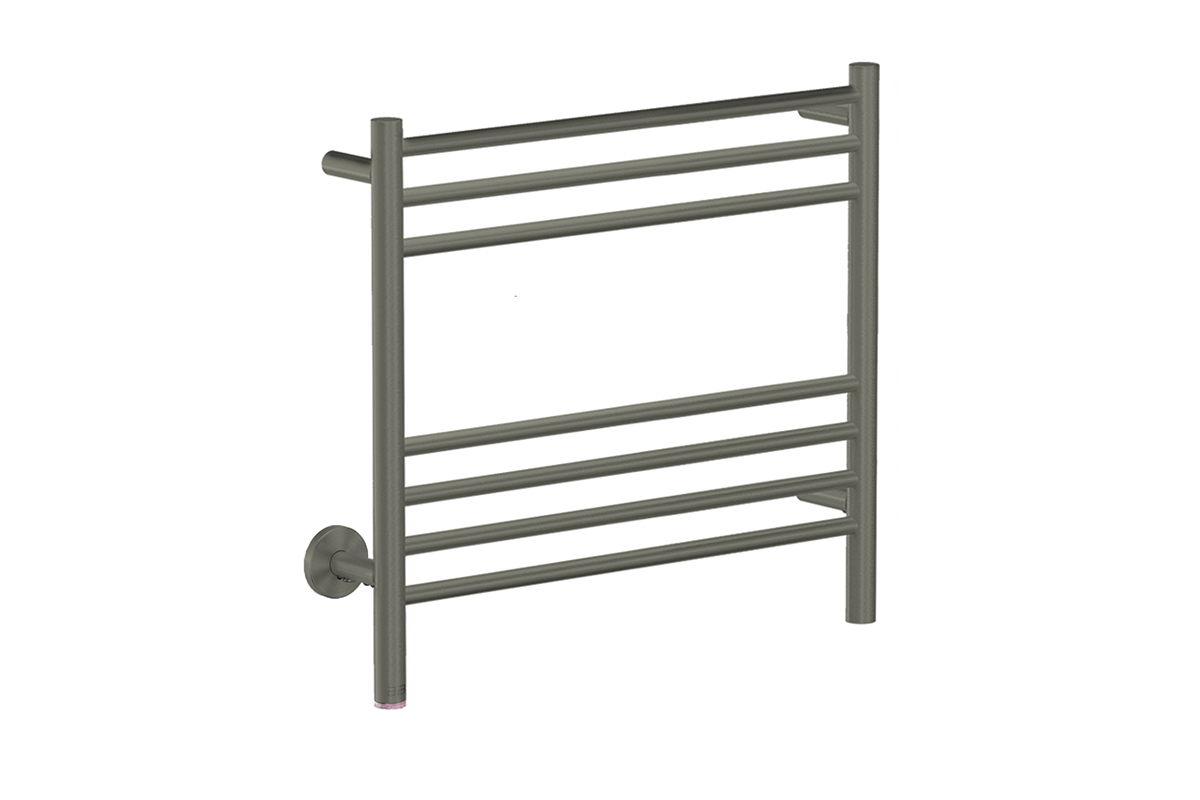 NATURAL 7 Bar 650mm Straight Heated Towel Rail with PTSelect Switch – Gunmetal PVD - Bathroom Butler bathroom