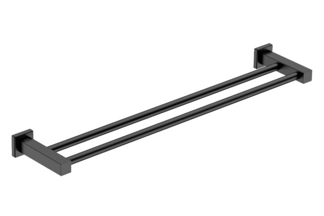 Double Towel Bar 650mm/25inch 8582 - Matte Black Stainless Steel - Bathroom Butler bathroom accessories