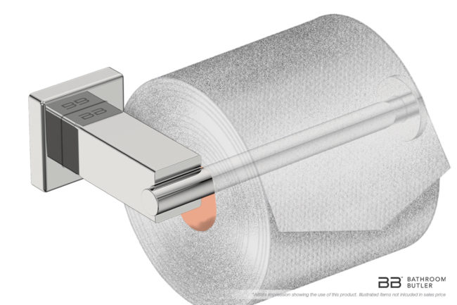 Toilet Paper Holder 8601 showing artists impression of a toilet roll