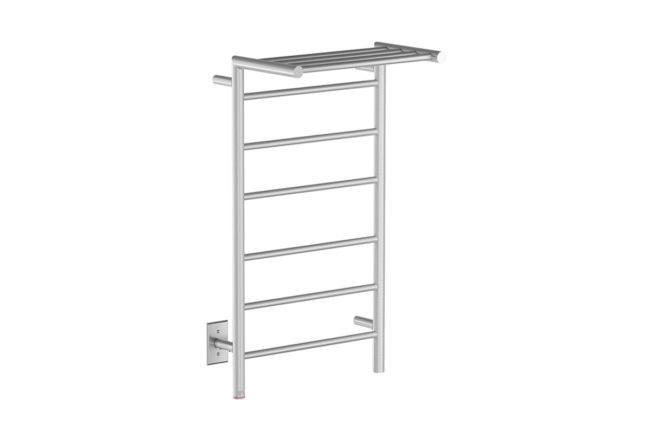 Edge 10 Bar 21inch Heated Towel Rack with PTSelect Switch - 210V in Brushed Stainless Steel - Bathroom Butler
