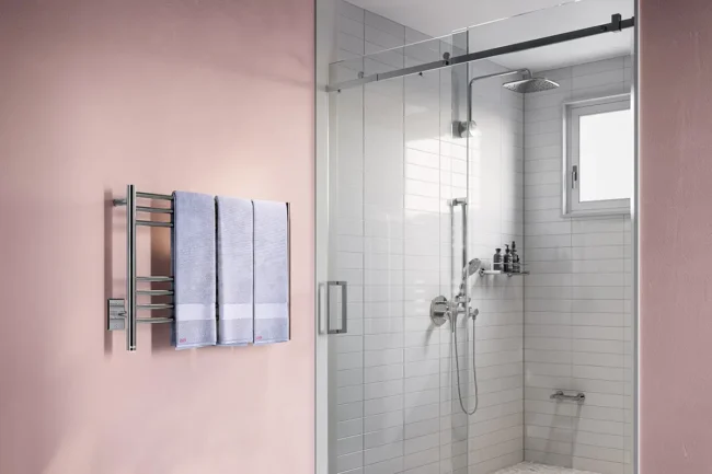 NATURAL 7 Bar 32 inch Straight Heated Towel Rack with PTSelect Switch - Image 4
