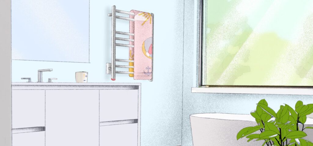 Benefits of a heated towel rack in the summer time - Cubic 6 Bar - blog post