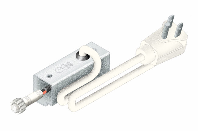 Plug-In Kit for Heated towel racks Square in Polished Finish