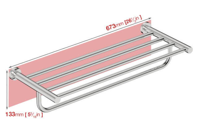 Towel Shelf + Hang Bar 25in (4693) - Image 7