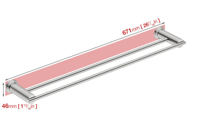 Double Towel  Bar 25in (5882) - Image 7