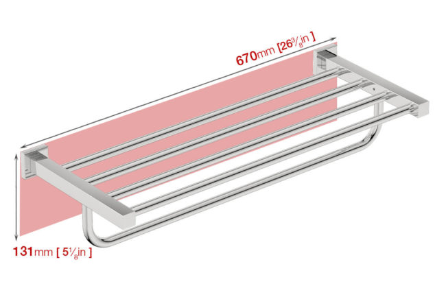 Towel Shelf + Hang Bar 25in (8593) - Image 7
