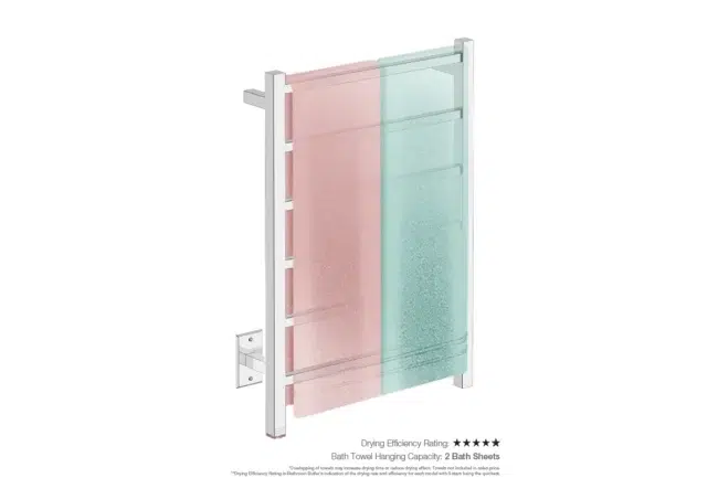 Bathroom Butler - CUBIC 6 Bar 21in PTS-POLS-Two Towels