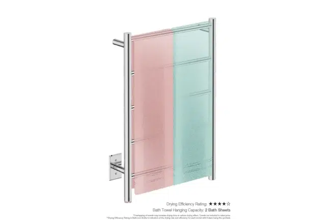 Two Towels Setup - NATURAL 5 Bar 20in STR-PTS - Polished Stainless Steel