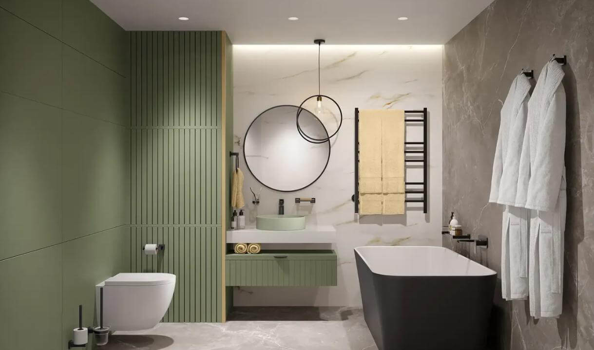 Beautiful heated towel rack for bathroom remodel