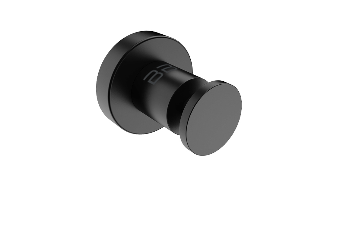 Robe Hook Single 4610 - Matte Black - Bathroom Butler bathroom accessories