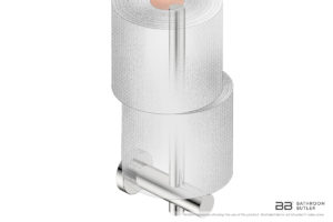 Spare Toilet Paper Holder 4804 showing artists impression with two toilet rolls