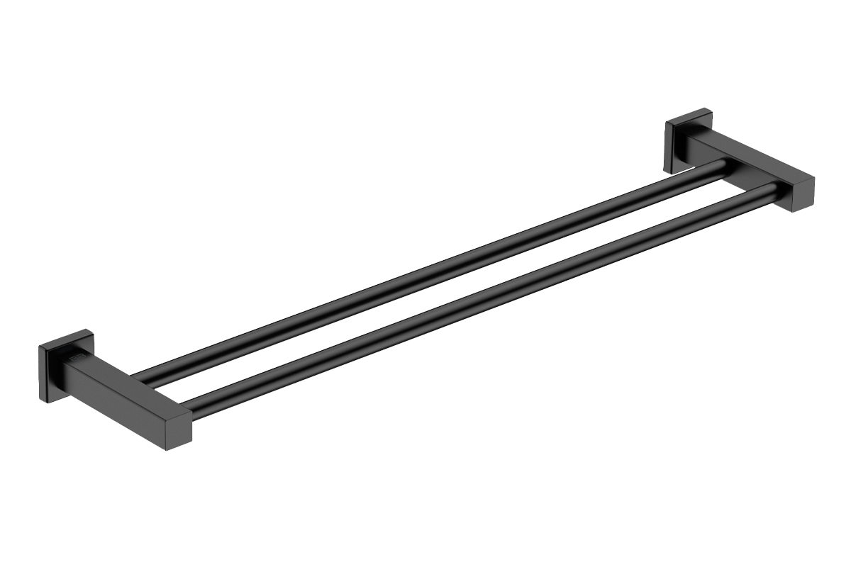 Double Towel Bar 650mm/25inch 8582 - Matt Black - Bathroom Butler bathroom accessories