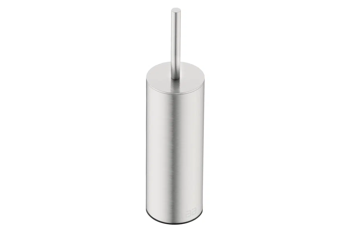9136 Toilet Brush and Holder floor standing Brushed Stainless Steel