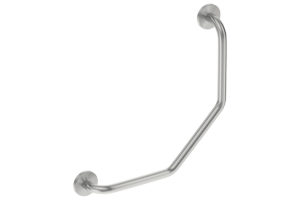 Dog Leg 2 Support GRDG02B - Brushed Stainless Steel - Bathroom Butler Grab Rails