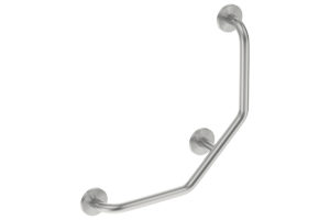 Dog Leg 3 Support GRDG03B - Brushed Stainless Steel - Bathroom Butler Grab Rails
