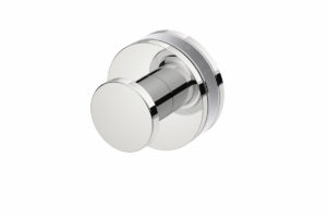 Glass Mounting 1006 front view Polished Stainless Steel