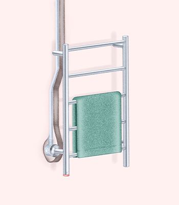 hardwired installation for heated towel rack