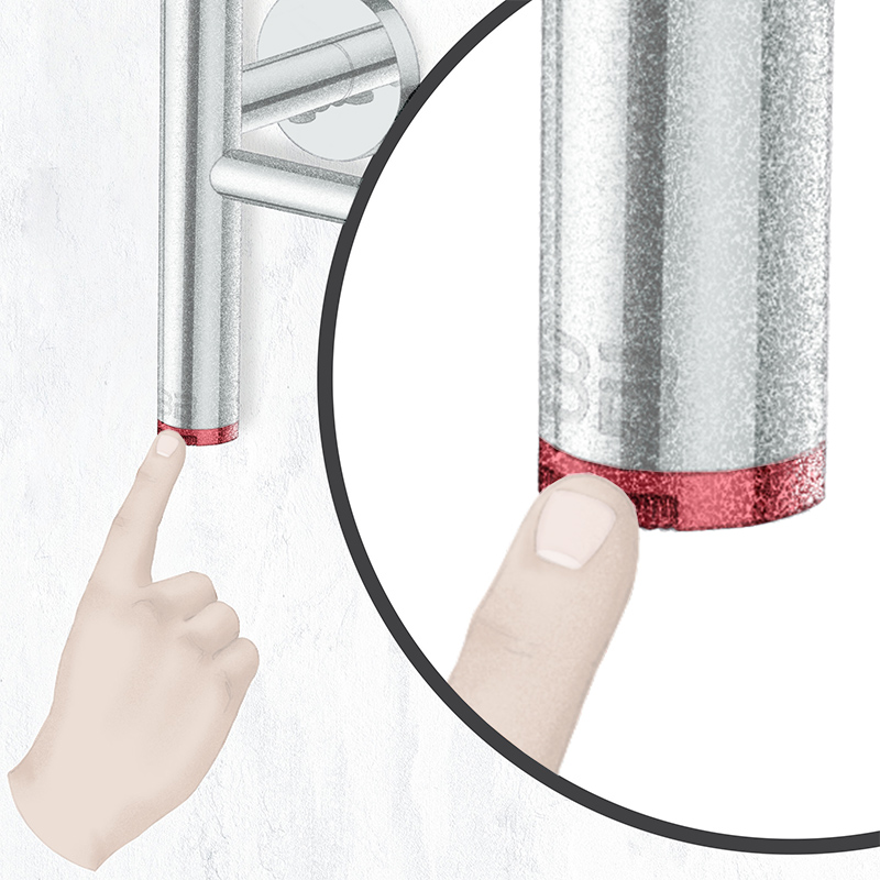 PTSelect Switch in on position for heated towel rails