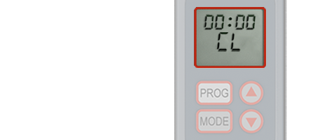 Screen display of the TDC Timer for setting the clock