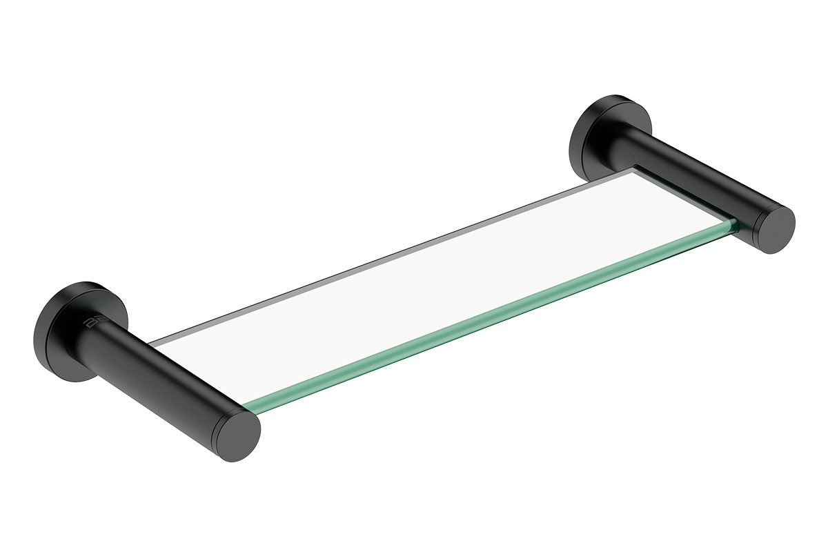 Bathroom Butler | Glass Shelf 330mm (4625) - Matt Black