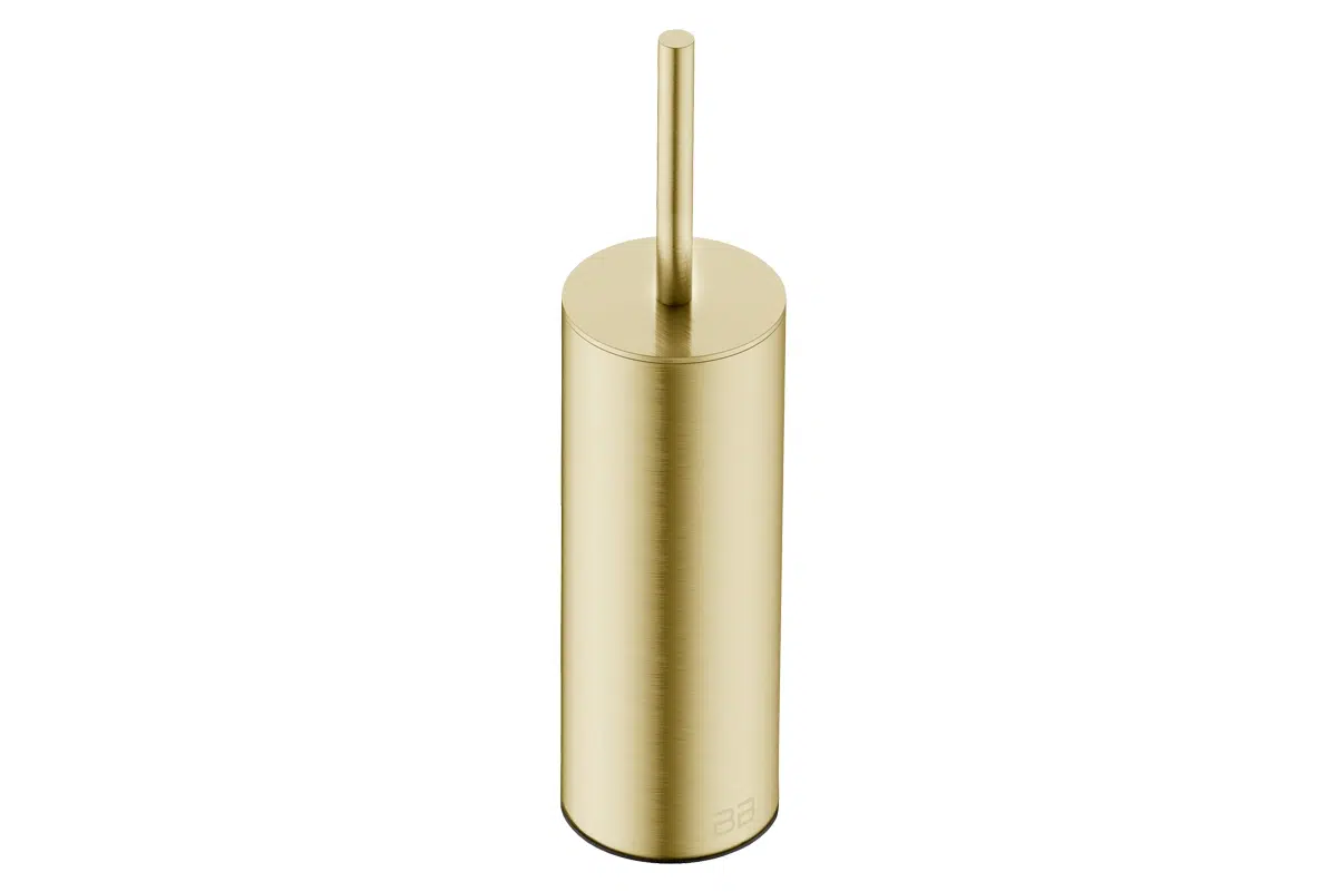 9136 Toilet Brush and Holder floor standing Brushed Champagne Gold