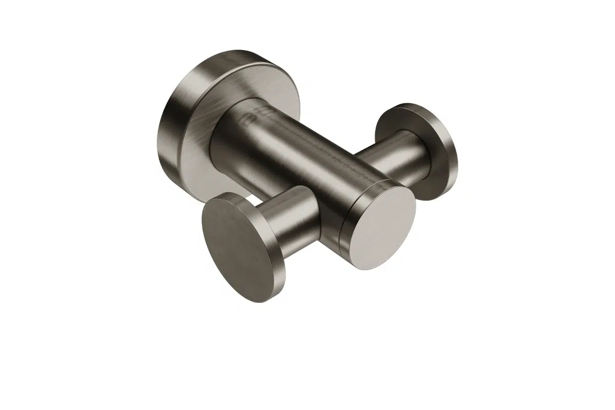 4611 Double Robe Hook Brushed Graphite