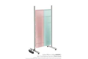 NATURAL Free Standing 6 Bar 500mm Heated Towel Rail with PTSelect Switch